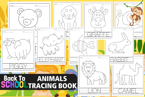 Animals Trace and Color Activity: A Fun and Educational Back to School Tool