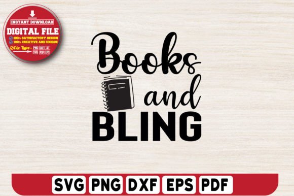 Books and Bling Svg Design: A Creative Fusion for Modern Crafting