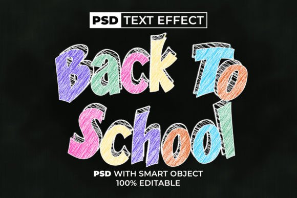 Editable Text Effect Chalk Style