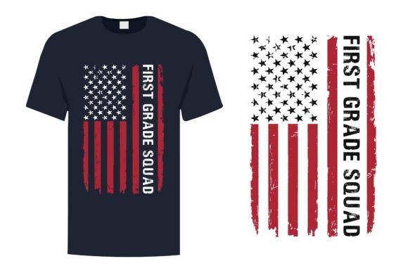 First Grade Squad Flag: A Patriotic Design for Back-to-School Inspiration