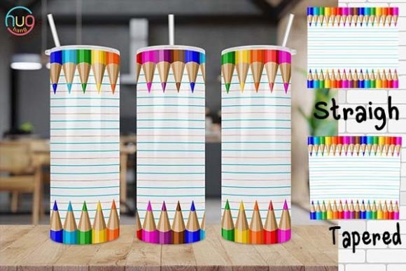 Paper Colored Pencils Tumbler Wrap and Teacher Life Pencil Tumbler: A Creative Solution for Back to School