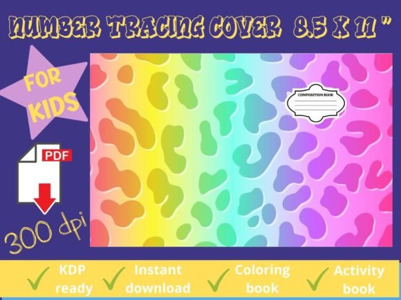 Rainbow Notebook Journal Cover Template